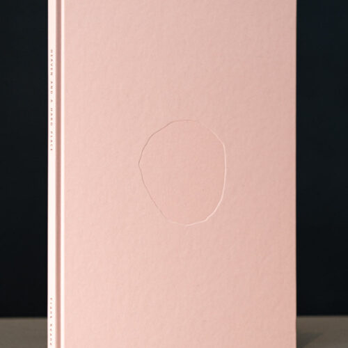 picture of a pink book standing on end